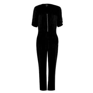 NWT DKNY Oversized Foundation Long Sleeve Full Length Lightweight Jumpsuit Black